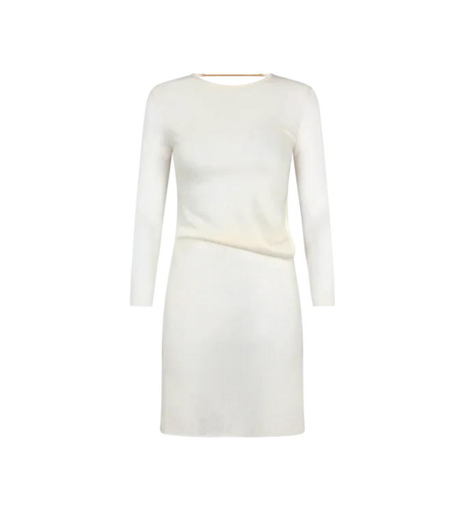 Abito corto con cut-out e chiusura a catena