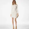 Abito corto con cut-out e chiusura a catena