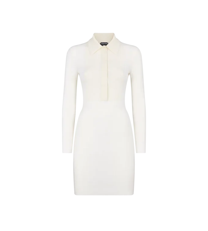 Abito corto polo con plastron Abito corto polo con plastron