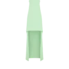 Abito da cocktail asimmetrico senza spalline in doppio georgette di seta elasticizzata