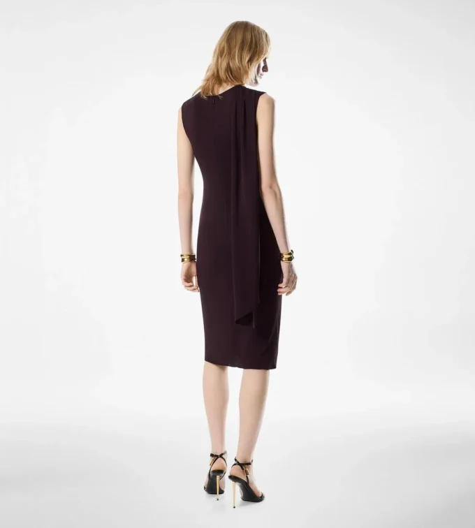 Abito da cocktail con dettagli cut-out e sciarpa Abito da cocktail con dettagli cut-out e sciarpa