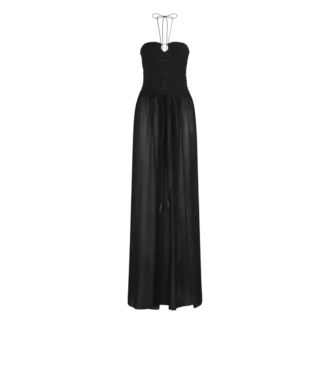 Abito da sera con coulisse e dettagli cut-out