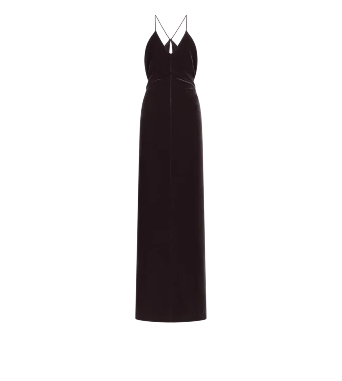 Abito da sera con scollo a V e cut-out