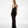 Abito da sera con scollo a V e cut-out