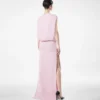 Abito da sera in doppio georgette di seta elasticizzato Abito da sera in doppio georgette di seta elasticizzato
