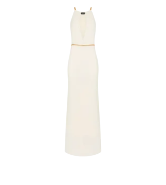 Abito da sera senza maniche con cut-out