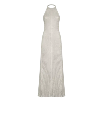 Abito lungo con scollo all’americana, schiena scoperta e placca metallica Tom Ford Abito lungo con scollo all’americana, schiena scoperta e placca metallica Tom Ford