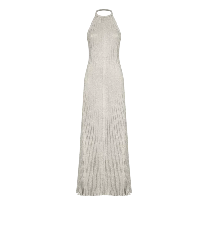 Abito lungo con scollo all’americana, schiena scoperta e placca metallica Tom Ford Abito lungo con scollo all’americana, schiena scoperta e placca metallica Tom Ford