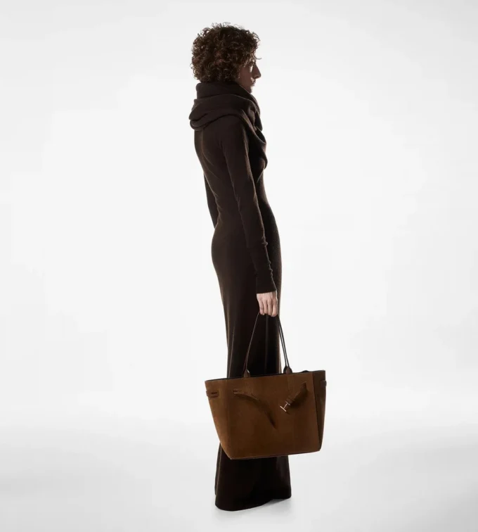 Borsa media Audrey in pelle scamosciata Borsa media Audrey in pelle scamosciata