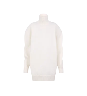 Abito scultoreo oversize con collo alto in misto merino Abito scultoreo oversize con collo alto in misto merino