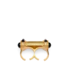 Anello con cabochon in ottone e cristallo Anello con cabochon in ottone e cristallo