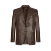 Blazer sartoriale in morbida nappa plongé