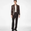 Blazer sartoriale in morbida nappa plongé