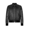 Blouson con collo in morbida nappa plonge