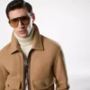 Blouson con doppio collo in shearling divisibile