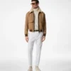 Blouson con doppio collo in shearling divisibile