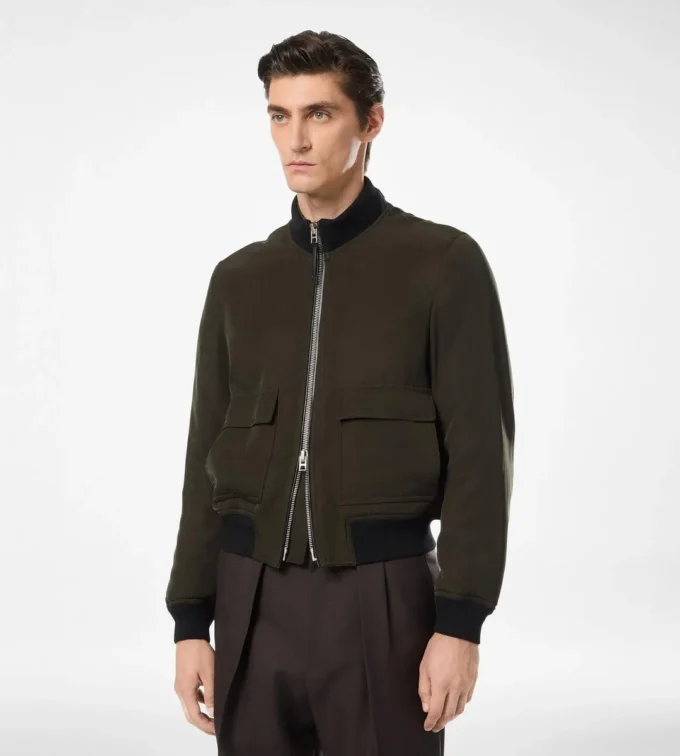 Blouson da pilota in gabardine ultraleggero