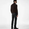 Blouson in pelle scamosciata con parte frontale in lana merino