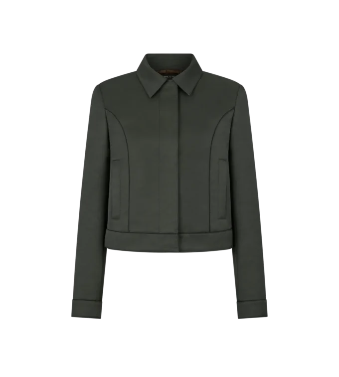 Blouson in twill di cotone viscosa con bordino Blouson in twill di cotone viscosa con bordino