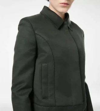 Blouson in twill di cotone viscosa con bordino