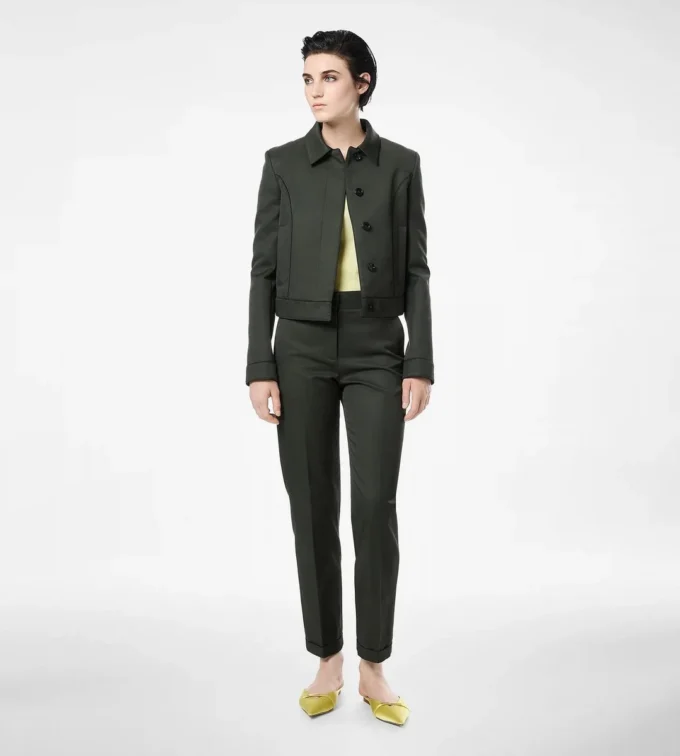 Blouson in twill di cotone viscosa con bordino Blouson in twill di cotone viscosa con bordino