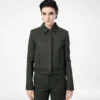 Blouson in twill di cotone viscosa con bordino Blouson in twill di cotone viscosa con bordino