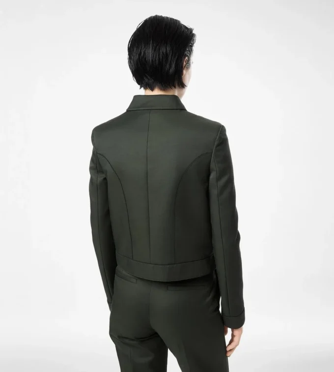 Blouson in twill di cotone viscosa con bordino Blouson in twill di cotone viscosa con bordino