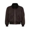 Bomber da volo con collo in shearling di nylon Bomber da volo con collo in shearling di nylon
