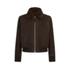 Bomber da volo in nubuck shearling