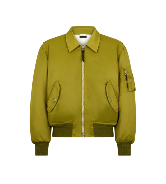 Bomber da volo in nylon satinato