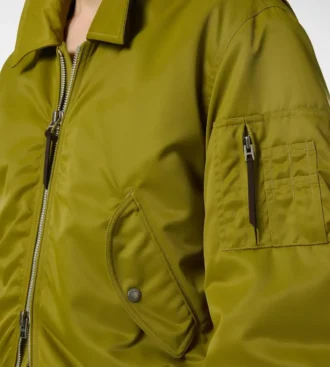 Bomber da volo in nylon satinato