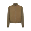 Bomber in nubuck con parte frontale in merino