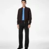 Bomber in pelle scamosciata leggera