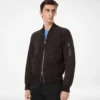 Bomber in pelle scamosciata leggera