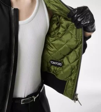 Bomber in raso di seta