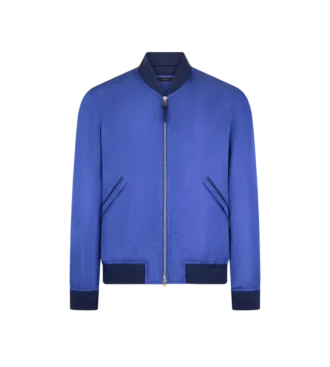 Bomber leggero in popeline di seta tecnica