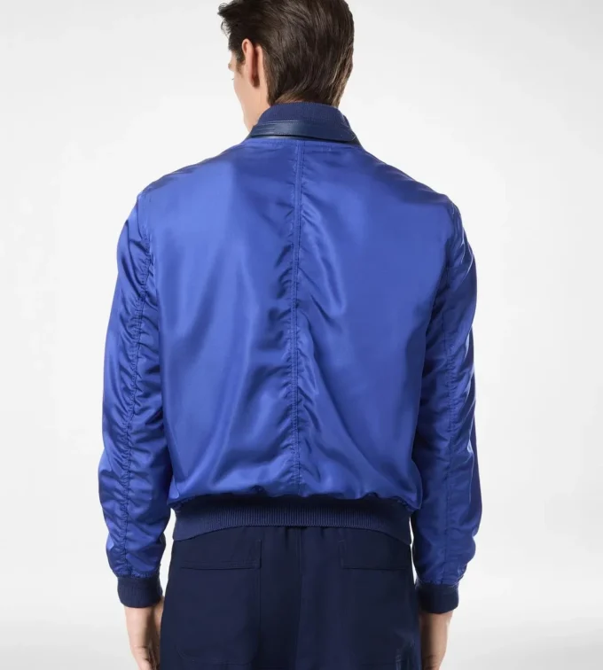 Bomber leggero in popeline di seta tecnica