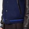 Bomber Varsity con maniche in pelle