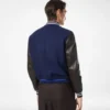 Bomber Varsity con maniche in pelle