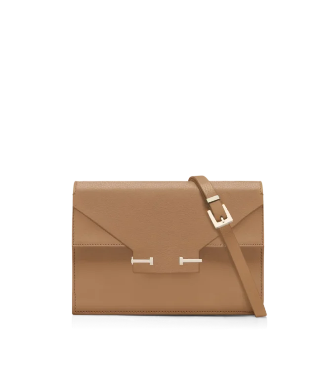 Borsa a tracolla Aube in morbida pelle fiore Borsa a tracolla Aube in morbida pelle fiore