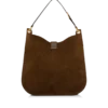 Borsa a tracolla grande Tara in pelle scamosciata e pelle liscia Borsa a tracolla grande Tara in pelle scamosciata e pelle liscia
