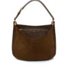 Borsa a tracolla grande Tara in pelle scamosciata e pelle liscia Borsa a tracolla grande Tara in pelle scamosciata e pelle liscia