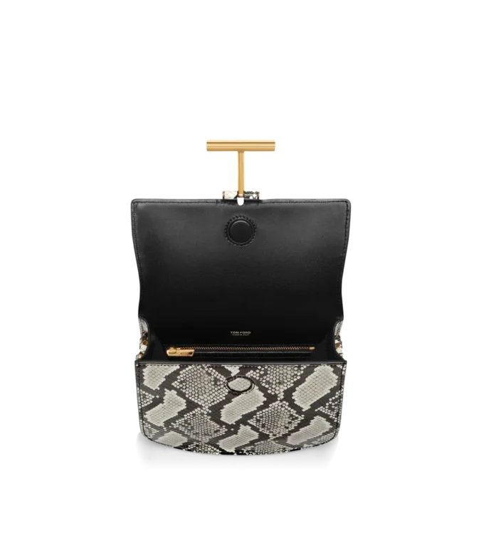 Borsa a tracolla mini Tara in pitone stampato Borsa a tracolla mini Tara in pitone stampato