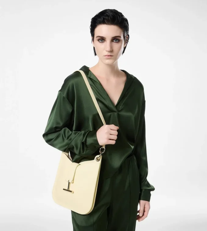 Borsa a tracolla piccola Tara in pelle fiore Borsa a tracolla piccola Tara in pelle fiore