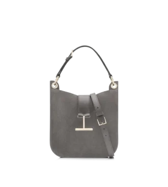 Borsa a tracolla Tara Small in pelle scamosciata