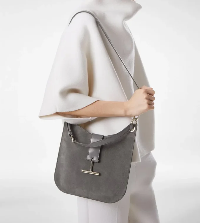 Borsa a tracolla Tara Small in pelle scamosciata Borsa a tracolla Tara Small in pelle scamosciata