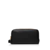 Borsa da toilette in pelle fiore con doppia cerniera