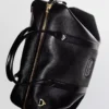 Borsa da viaggio in pelle liscia con fibbia laterale