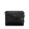 Borsa messenger sportiva chic in pelle e pelle scamosciata