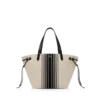 Borsa tote grande in jacquard a righe Borsa tote grande in jacquard a righe